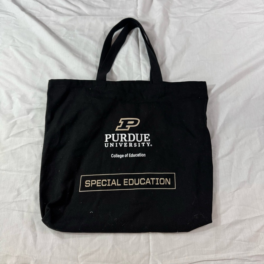 G67. Purdue University Black Tote Bag